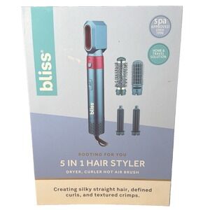 Bliss 5 &1 Hair Styler Dryer,Curler,Hot Air Brush Creating silky straight hair